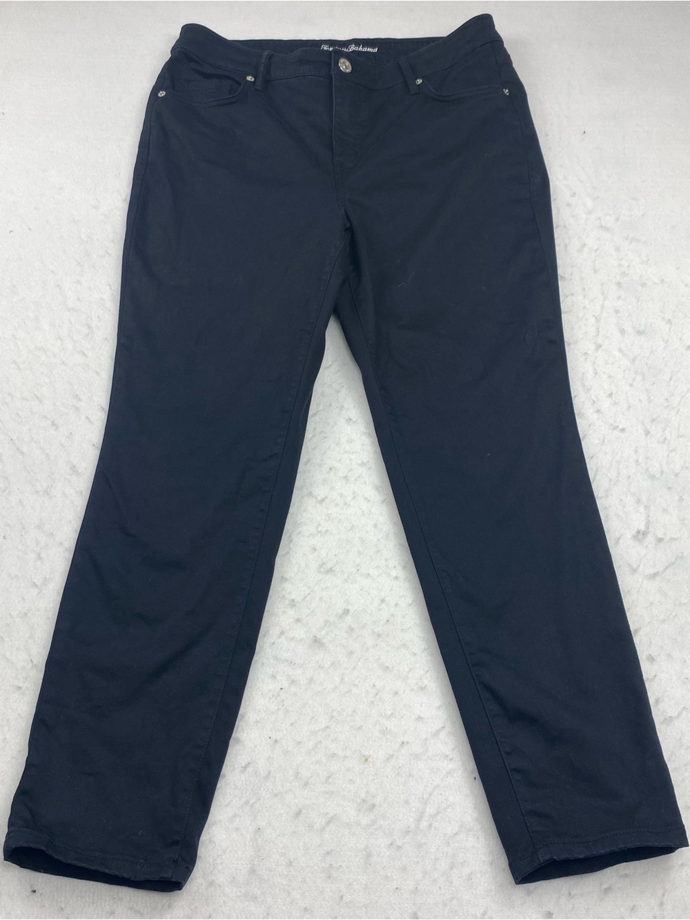 Tommy Bahama Boracay Beach Pants Womens 10x28 Black High Rise Ankle SW120839